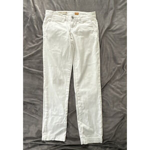 PILCO ANTHROPOLOGIE Womens Pants 25 White Hyphen Chino Low Wise Slim Fit Preppy